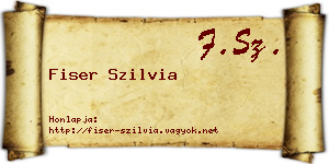 Fiser Szilvia névjegykártya