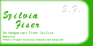 szilvia fiser business card